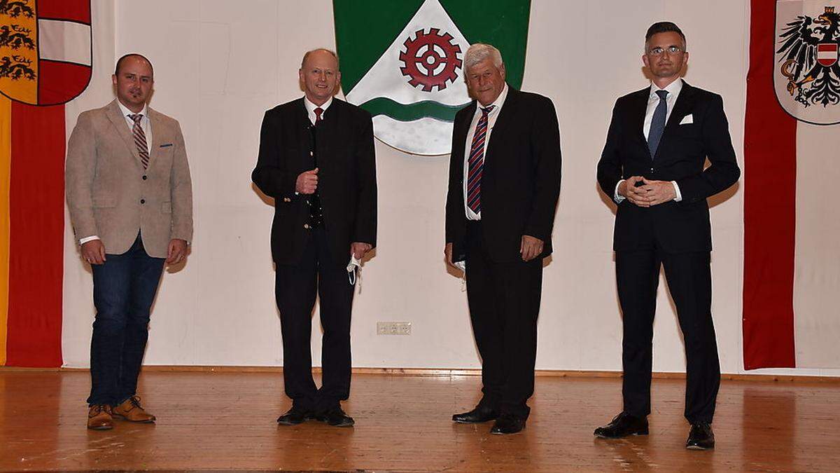 Stockenbois Gemeindevorstand, v.l.: Patrick Nageler, Hans Jörg Kerschbaumer, Markus Ressi, Josef Anichhofer