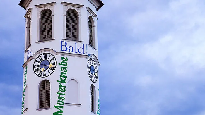 Ungewöhnlich: Turm der St. Andrä-Kirche in Graz