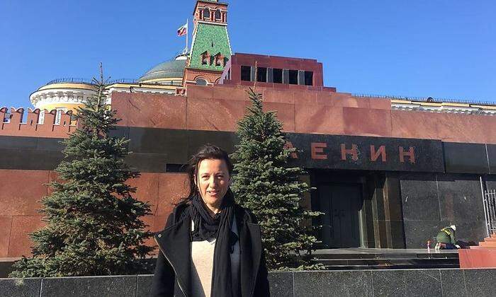 Die Autorin am Roten Platz in Moskau.