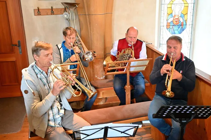 Auch ein Bläser-Quartett der Musikschule Hermagor unter der Leitung von Gerald Waldner spielte auf