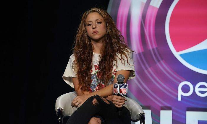 Shakira bei der Pressekonferenz