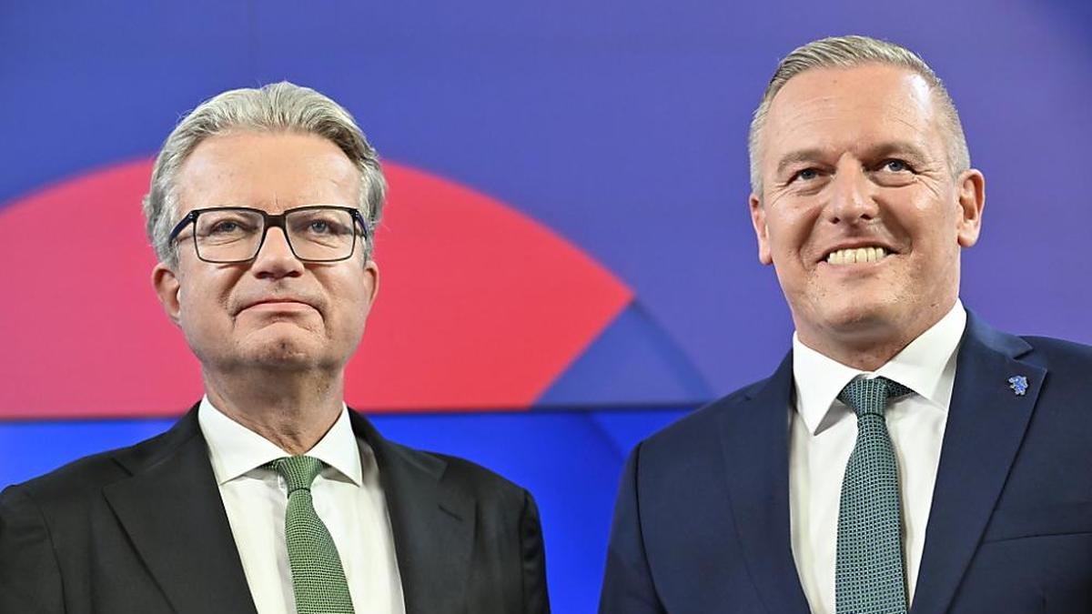 Christopher Drexler (l.) und sein möglicher Nachfolger als Landeshauptmann, der  steirische FPÖ-Chef Mario Kunasek.