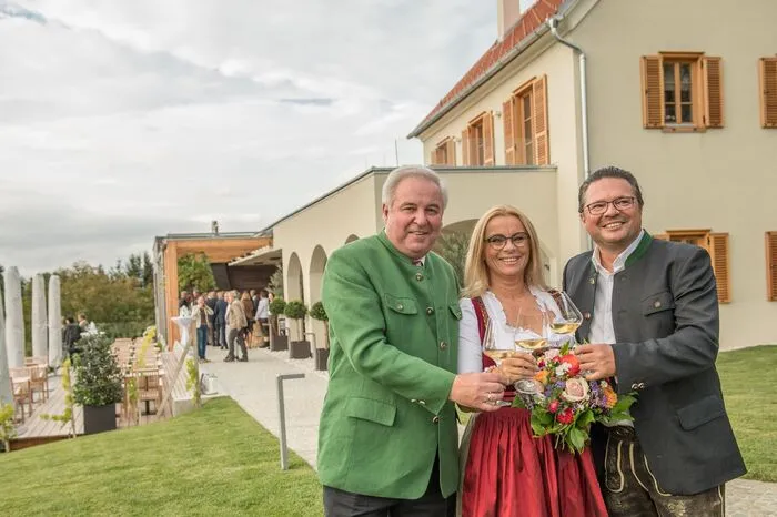 Auch Landeshauptmann Hermann Schützenhöfer stellte sich als Gratulant ein