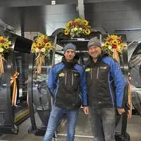 Kanzelbahn-Betriebsleiter Thomas Rupitsch (links) und Markus Ramsbacher von den Gerlitzen Bergbahnen freuen sich über einen unfallfreien Bau des 22-Millionen-Projekts