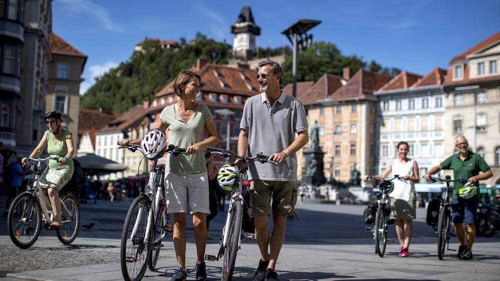 Mehr Radler als sonst wurden im Juli und August in Graz gezählt