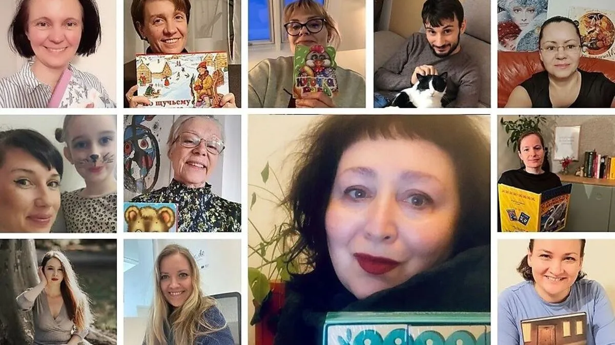 Groß im Bild die Schriftstellerin Julya Rabinowich.