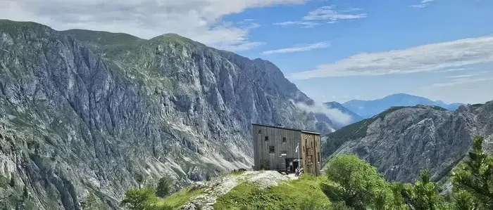 Die Voisthaler-Hütte im Hochschwabgebiet ist von Wasserknappheit betroffen