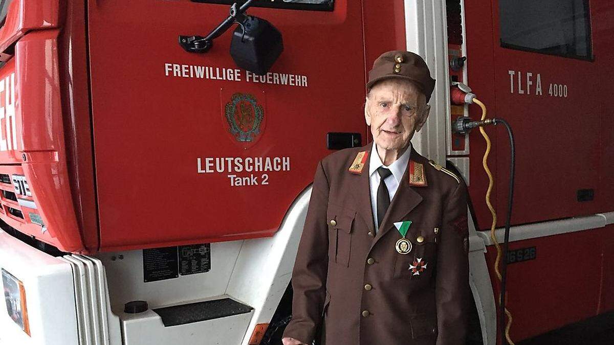 Die Feuerwehr ist Max Mörths (93) Leidenschaft. Sechs Kommandanten hat er in Leutschach schon erlebt 