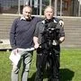 Reinhard Seiß (Filmemacher) und David Man (Kameramann) vor der Kirche Hönigsberg