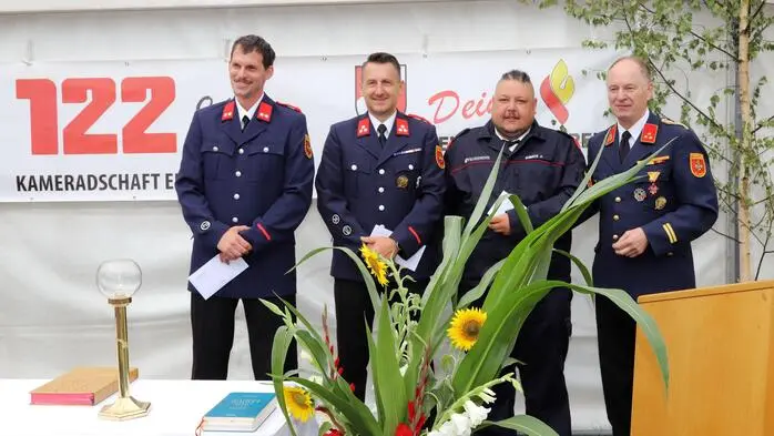 Für den Brandeinsatz im Lesachtal am 26. April 2026 wurden die FF-Kameraden Patrik Süssenbacher,  Walter Skant und John-Marco Subecz seitens den Landeshauptmann Daniel Fellner ausgezeichnet.