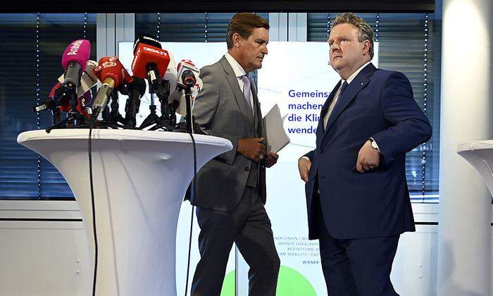 Wiens Finanzstadtrat Peter Hanke (SPÖ) und Bürgermeister Michael Ludwig