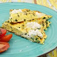 Bärlauch-Frittata mit Paradeisern