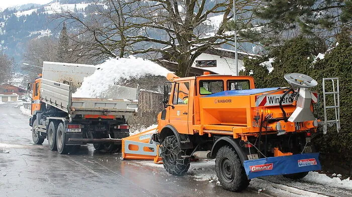 Die Schneeräumaktionen in Lienz sind voll im Gange
