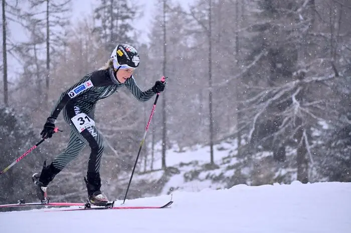 Die Lokalmatadorin auf dem Weg zu ihrem ersten Vertical-Staatsmeistertitel