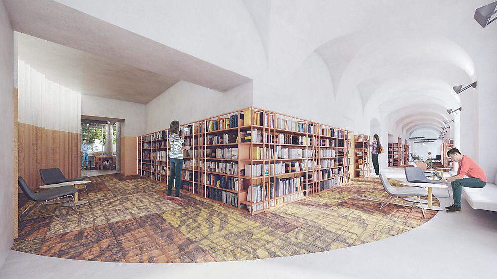 So sieht der Entwurf für die neue Stadtbibliothek im MuseumsCenter Leoben aus