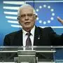 High Representative of the Union for Foreign Affairs and Security Policy Josep Borrell gives a press conference during the EU foreign ministers emergency talks on Iran at the Europa building in Brussels on January 10, 2020. (Photo by Kenzo TRIBOUILLARD / AFP)