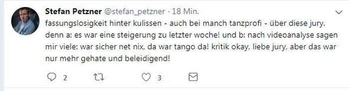 Stefan Petzner reagiert auf Twitter: "das war nur gehate und beleidigend"