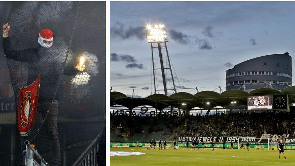 Im Oktober 2022 hinterließen Feyenoord-Fans in Graz eine Spur der Verwüstung
