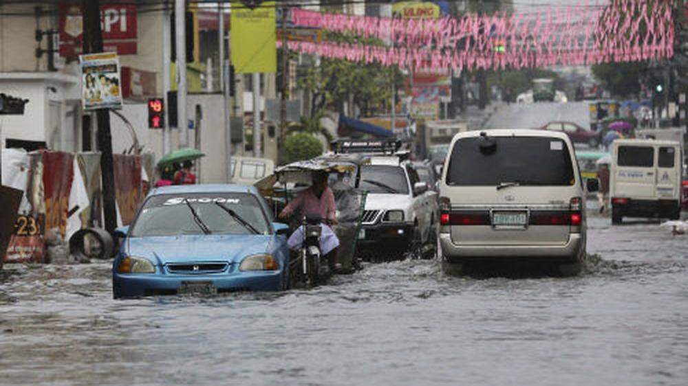 Überflutungen in der Stadt Quezon, nördlich von Manila 