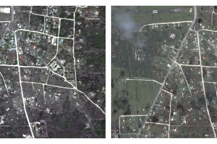 Codrington in Antigua and Barbuda am 24. April 2014 und am 8. September 2017