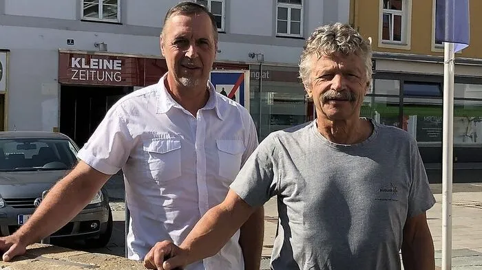 35 Jahre Verein Buglkraxn Leoben: Geschäftsführer Kurt Söllner, Obmann Horst Kodritsch (v. l.)