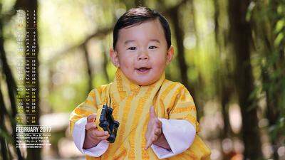 Der kleine Kronprinz Jigme Namgyel 
