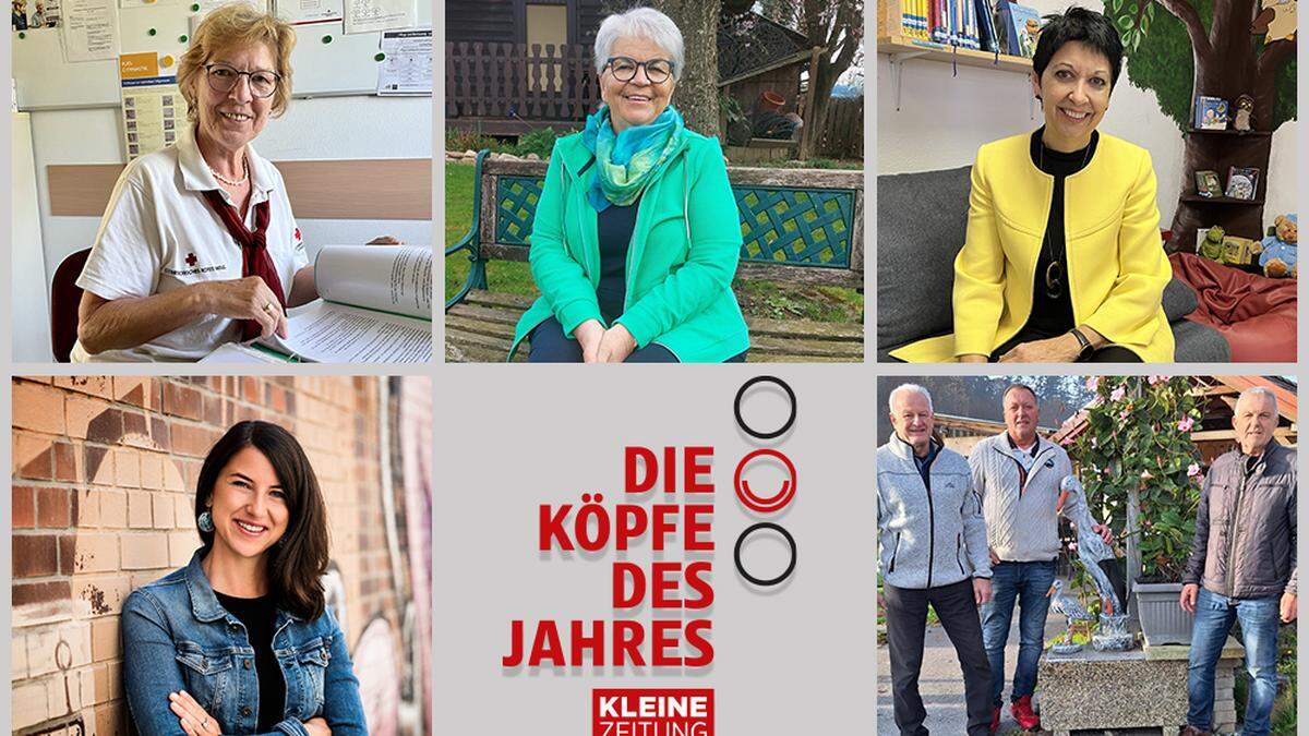 Renate Kaufmann, Franziska Fauster, Sarah Deckenbacher, Ilse Schlick und die „Storchenberinger“ sind in der Kategorie „Ehrenamt“ nominiert