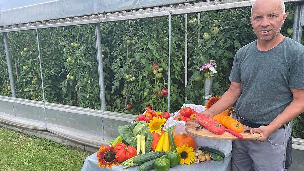 Milance Vuckovic betreut seit über zehn Jahren den Gemüsegarten für das Krankenhaus Spittal