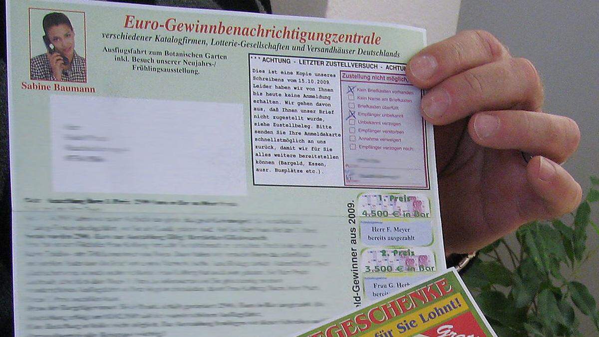 Immer wieder werden Menschen mit falschen Gewinnversprechungen gelockt