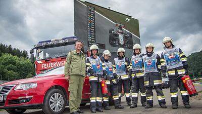 Das Team der Freiwilligen Feuerwehr gestern am Red-Bull-Ring