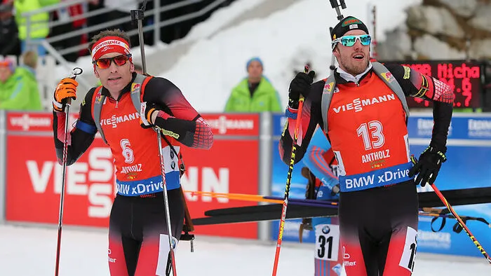 Dominic Landertinger und Simon Eder waren die Herren in der Mixed-WM-Staffel