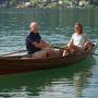 Gottlieb und Barbara Strobl im Ruderboot „Elfi“, das Gesellenstück von Gottlieb Strobl  