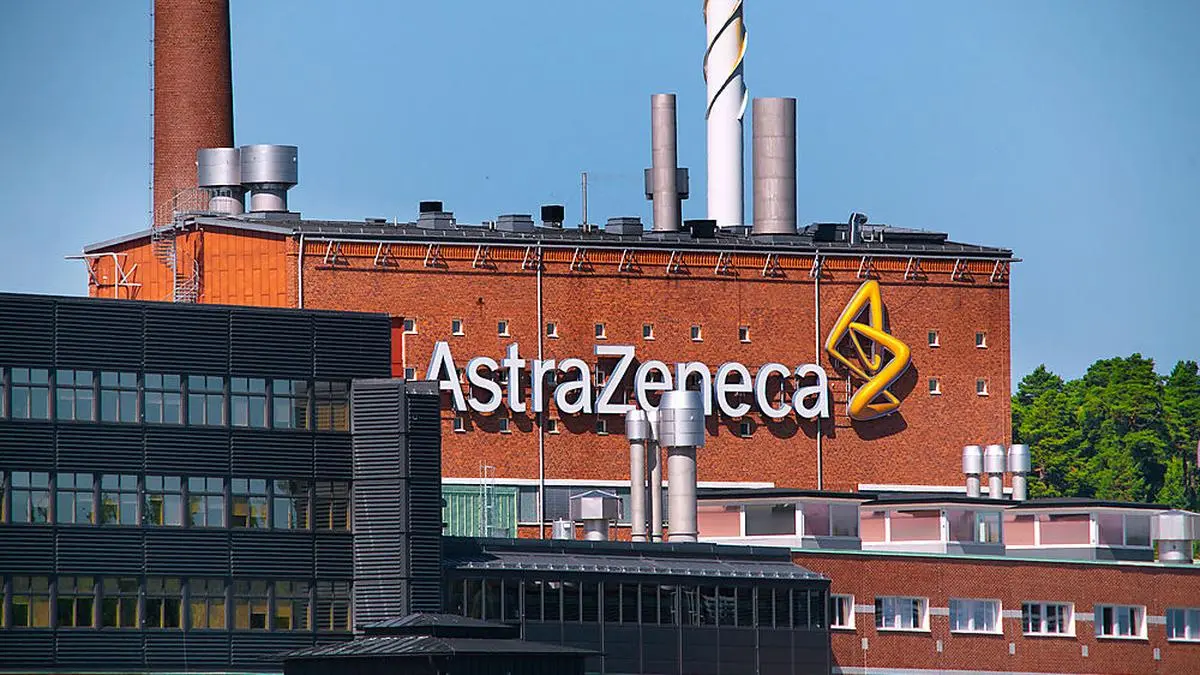 Sodertalje, Sweden - July 30, 2012: AstraZeneca's manufacturing facility at Snäckviken in Sodertalje, Sweden.