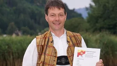 Hannes Benedikt mit seiner "Missa Carantana"