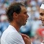 Rafael Nadal (links) und Roger Federer