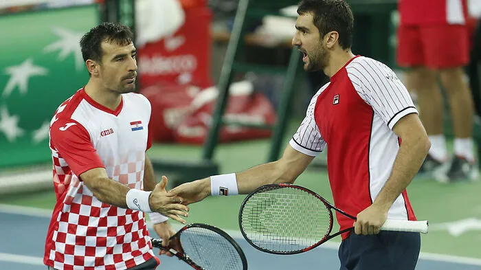 Dodig (links) und Cilic siegten im Doppel
