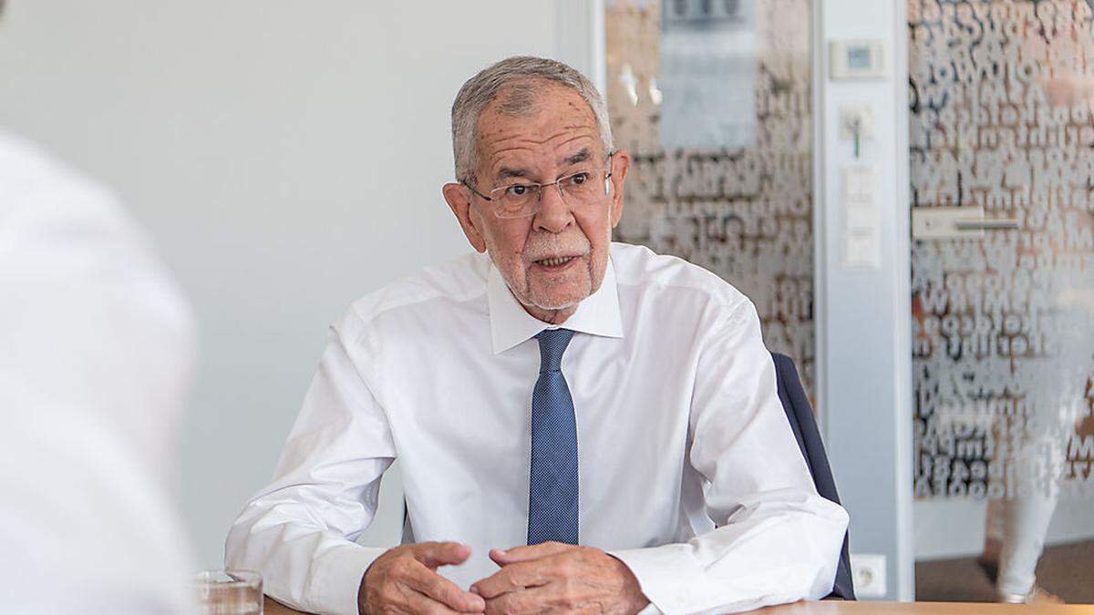 Bundespräsident Van der Bellen zu Gast in der Redaktion in Graz