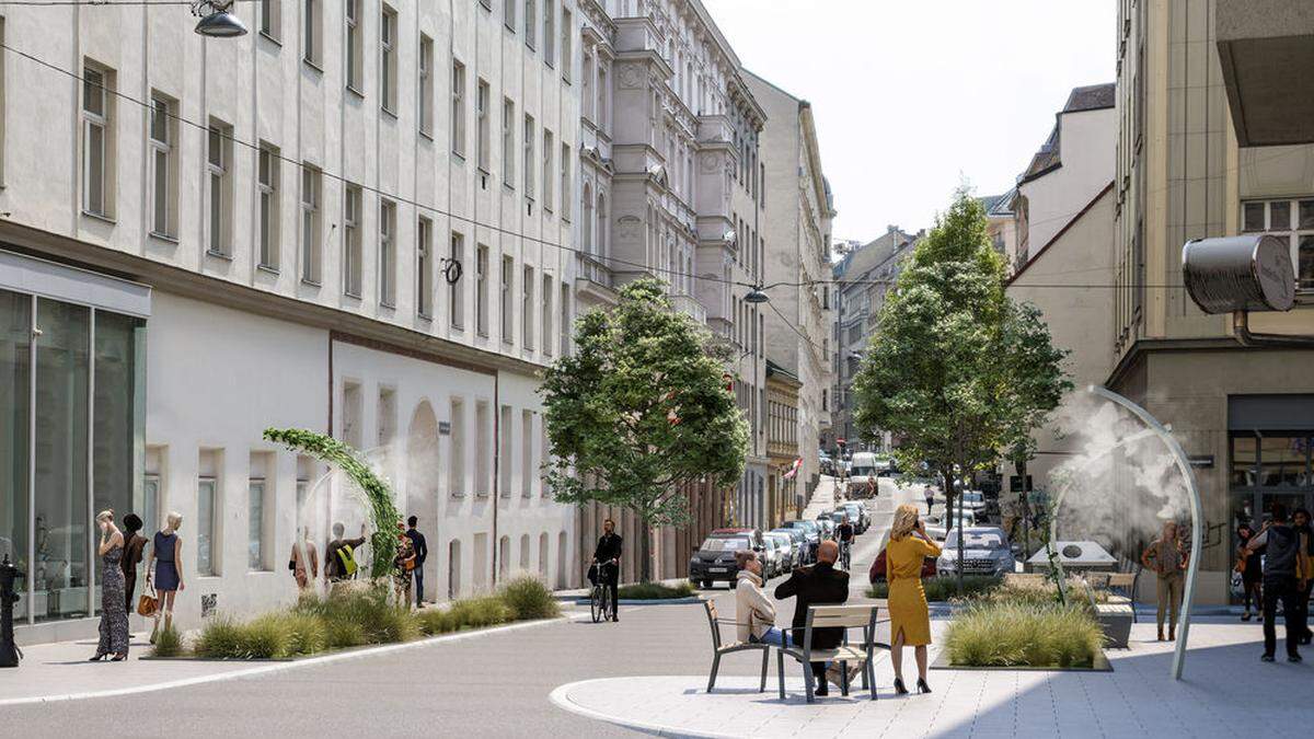 So soll die Zieglergasse im Sommer aussehen