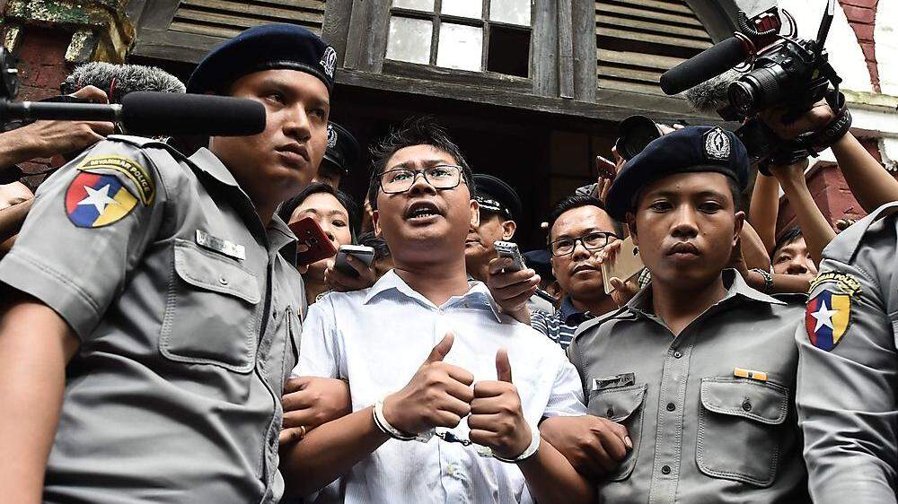 Wa Lone (im Bild) und Kyaw Soe Oo müssen wegen ihrer Recherchen ins Gefängnis
