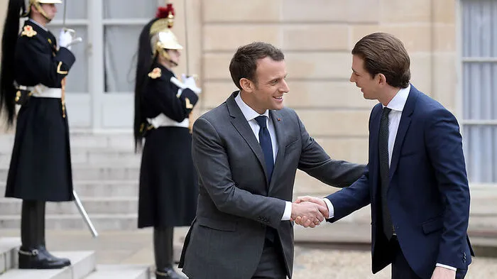 Sebastian Kurz über Emmanuel Macron: "Das Positive ist, dass wir in sehr, sehr vielen Fragen eine Gemeinsamkeit, eine fast gleiche Linie haben."