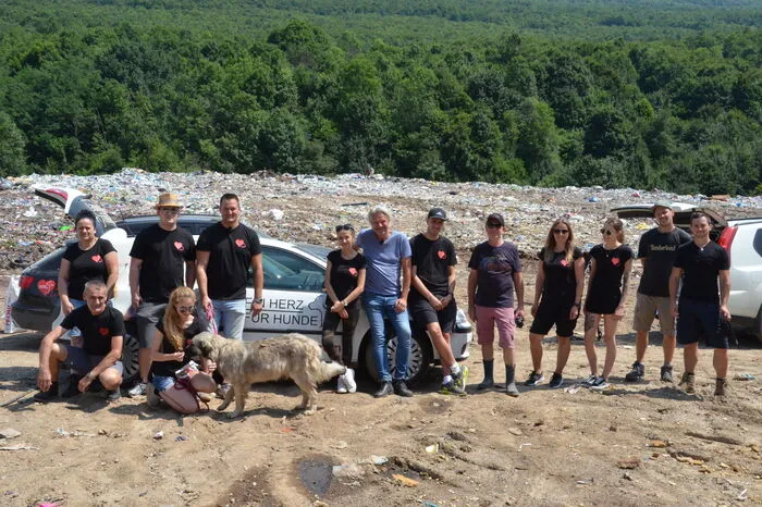 Zehn aktive Mitglieder zählt der Verein "Ein Herz für Hunde". Hier eine Aufnahme vom Einsatz im vergangenen Juli mit den Produzenten der Fernsehsendung "hundkatzemaus" auf VOX.