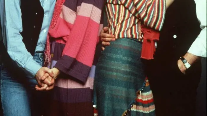 Bandfoto von ABBA aus dem Jahr 1976: Björn Ulvaeus, Agnetha Fältskog, Anni-Frid Lyngstad und Benny Andersson 