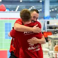 Andreas Stiegler und Teilnehmer Andreas Landl unmittelbar nach dem Schlusspfiff bei den World Skills 2026