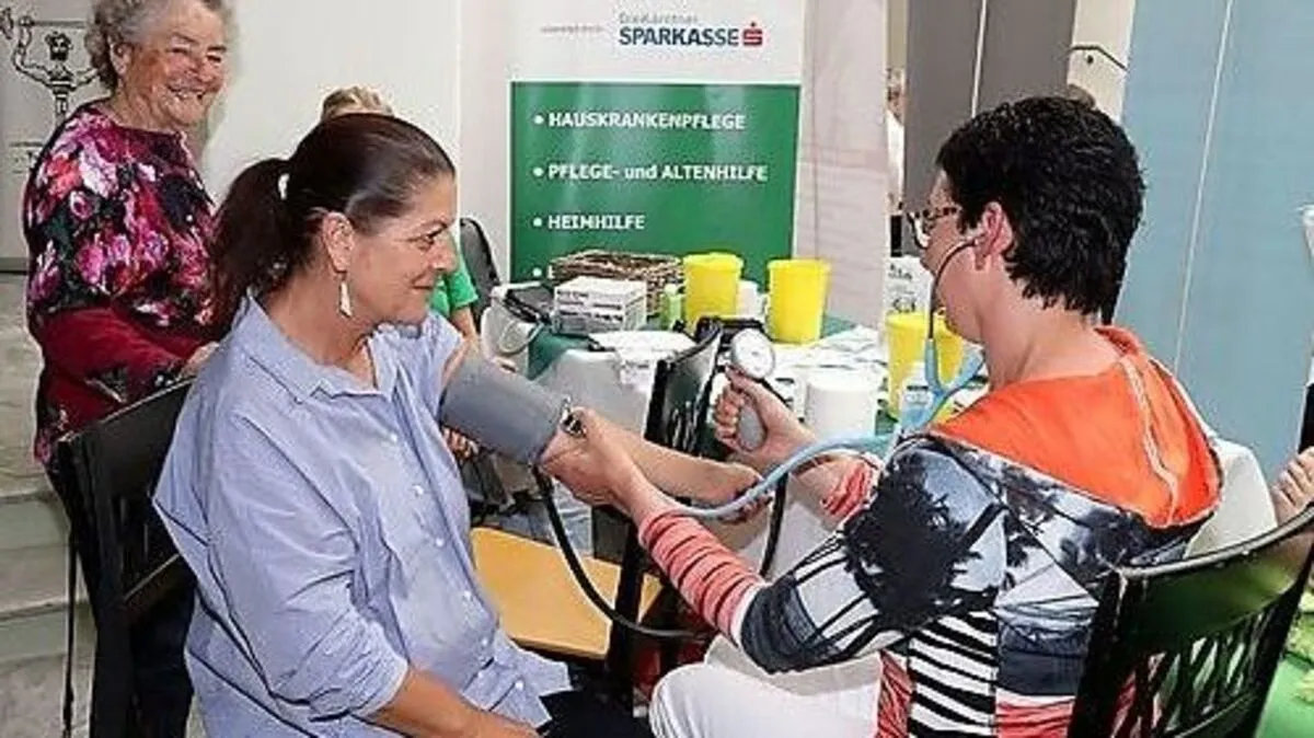 Es werden verschiedene Gesundheitschecks angeboten