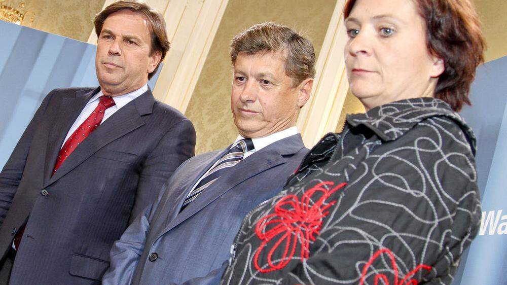 Voves (SP), Kurzmann (FP) und Klimt-Weithaler (KP) bei der letzten Landtagswahl.