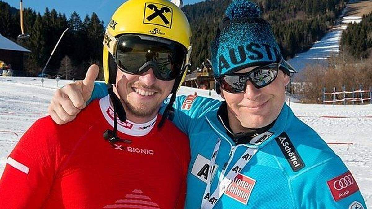 Speed-Ass Max Franz und ÖSV-Trainer Werner Franz bleiben bis 22. Mai in Sölden