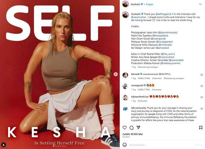 Kesha öffnet sich in einem persönlichen Interview