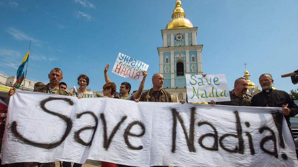 Die Urkaine protestiert gegen den Prozess rund um Nadija Sawtschenko. (Archivbild)
