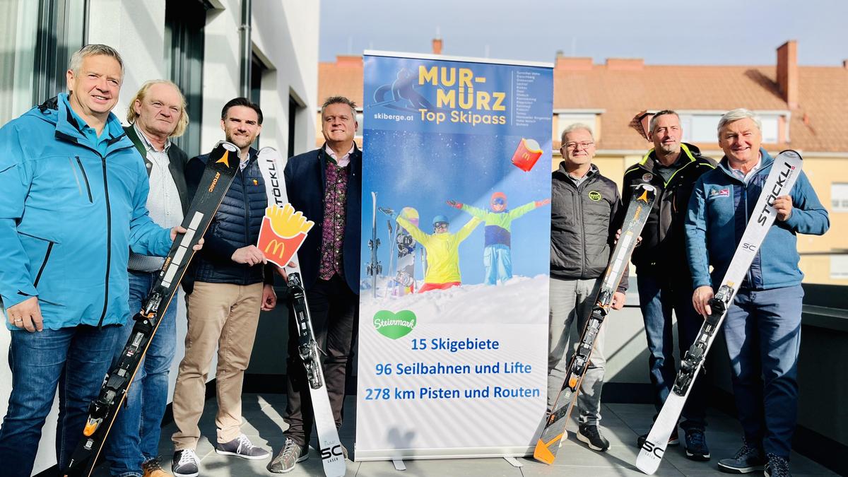 Die Vertreter der Skigebiete laden zur neuen Ski-Saison in die „Mur-Mürz Top Skipass“-Betriebe