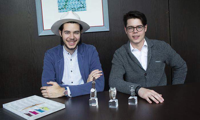 Nikolaus (links) und Matthäus-Hirsch in der Firmenzentrale in Klagenfurt: "Ganz zurück zu Made in Austria"